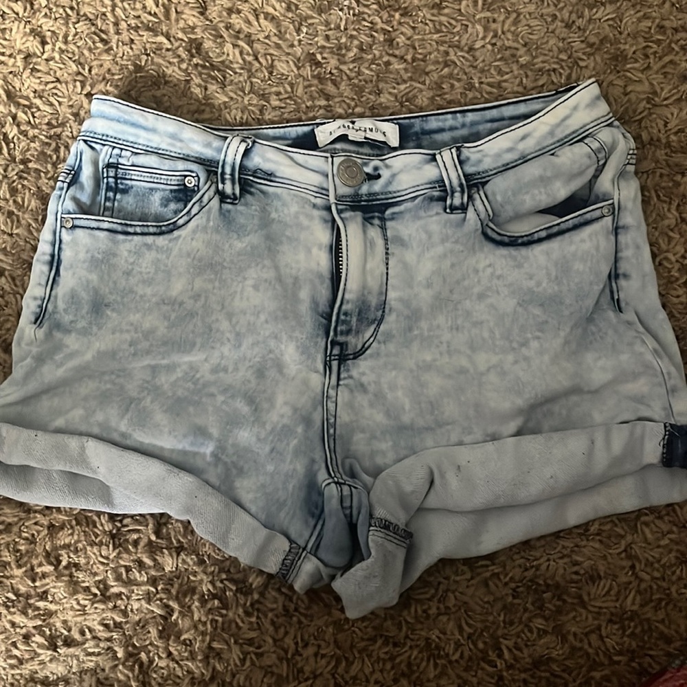 Jean shorts.